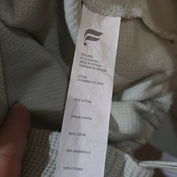 Fabletics Mint Green Crew Neck Anna Open Tie Back Pullover Sweater Medium - Picture 7 of 7